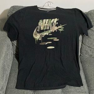 Mens Nike XL - Black shirt worn once maybe. Camo paint drip logo. Asking $35